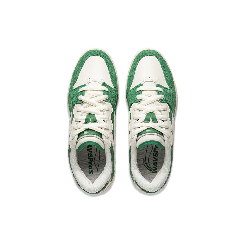 Li Ning Wave Pro S Cushioning Low top Skateboard Shoes Men's Green White AEPU017-4