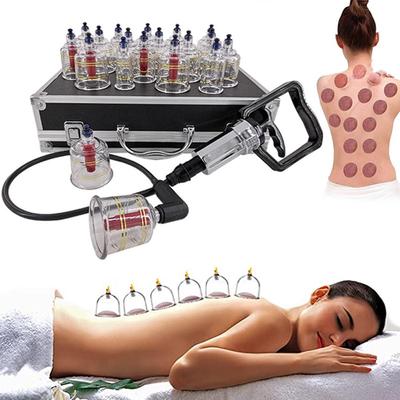 17/19 lattine Set per terapia coppettazione sottovuoto Coppe mediche cinesi Vasi per terapia Ventosa Apparecchi per vuoto Terapia Relax Massaggiatori