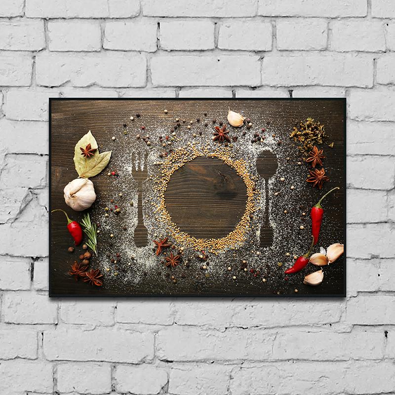 New Various Kitchen Spices Delicious Spice Decoration Painting Art Cloth Painting Wall Art Home Decoration