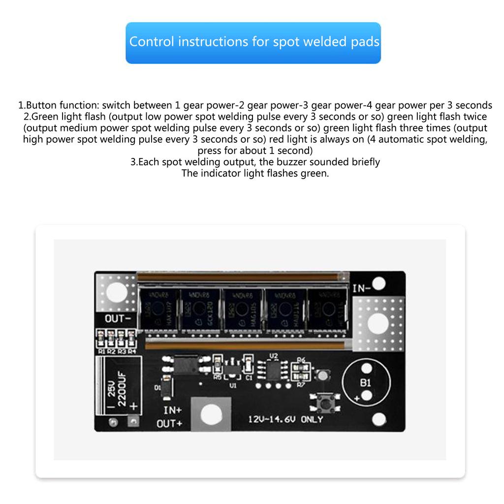 Gjør-det-selv-punktsveisersett Bærbar 12V batterioppbevaringspunkter Sveisemaskin trykt kretskort sveiseutstyr Lodding