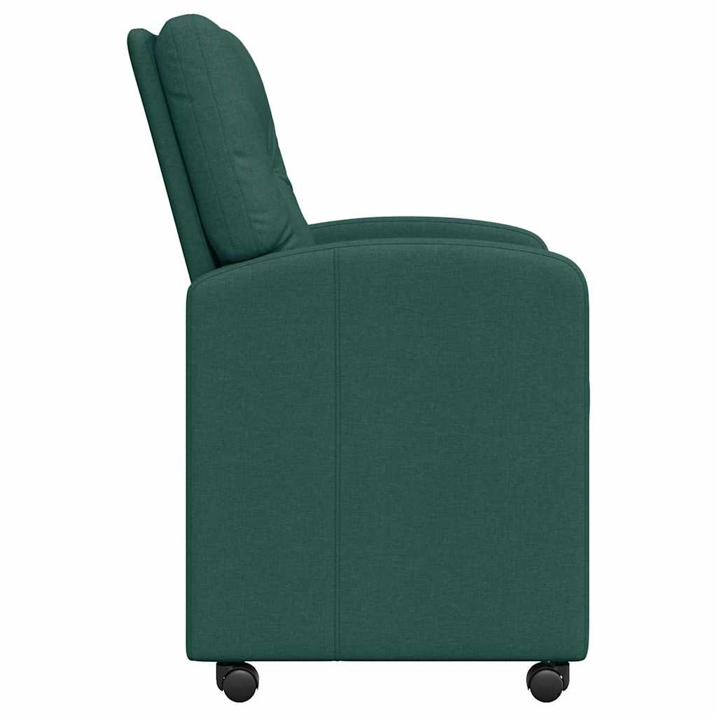 Dining Chairs with Casters 2 pcs Dark Green 57 x 67 x 95 cm