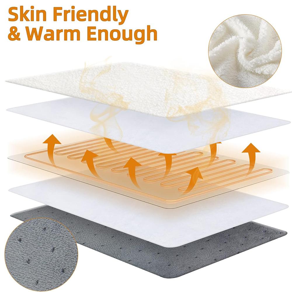 Electric Foot Heater 4 Modes Timing Heating Control Setting Washable Heated Thermal Foot Warmer Massager Foot Care Pad Cushion