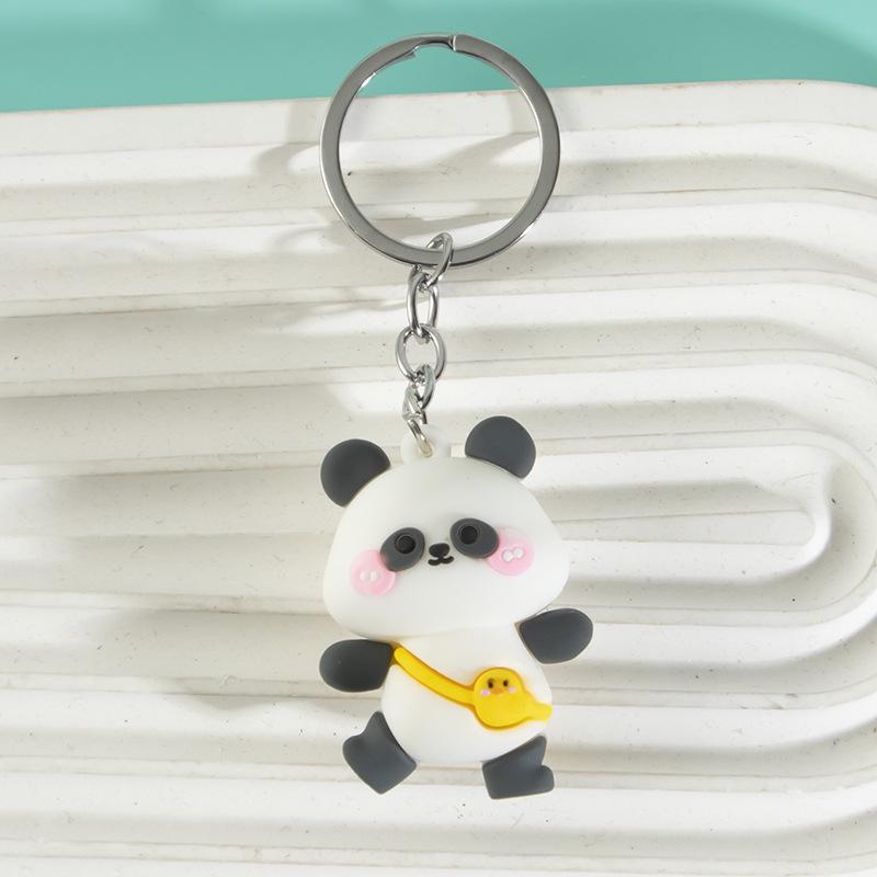 Sichuan Panda Bamboo Keychain Ornament: Cute Chengdu Zoo-Inspired Small Gift
