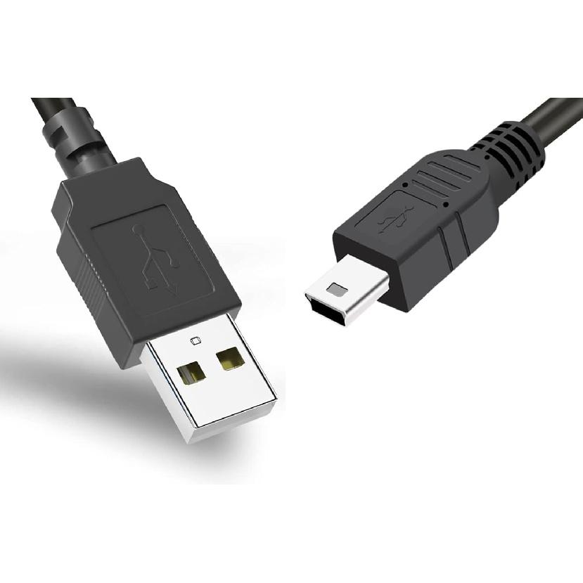Mini USB Cable for GoPro Hero 4, 3, 2, 1-3ft Camera Data Sync and Charging Cord, USB A to Mini B Fast Charger Cord for Gopro Hero 3+ Silver Black