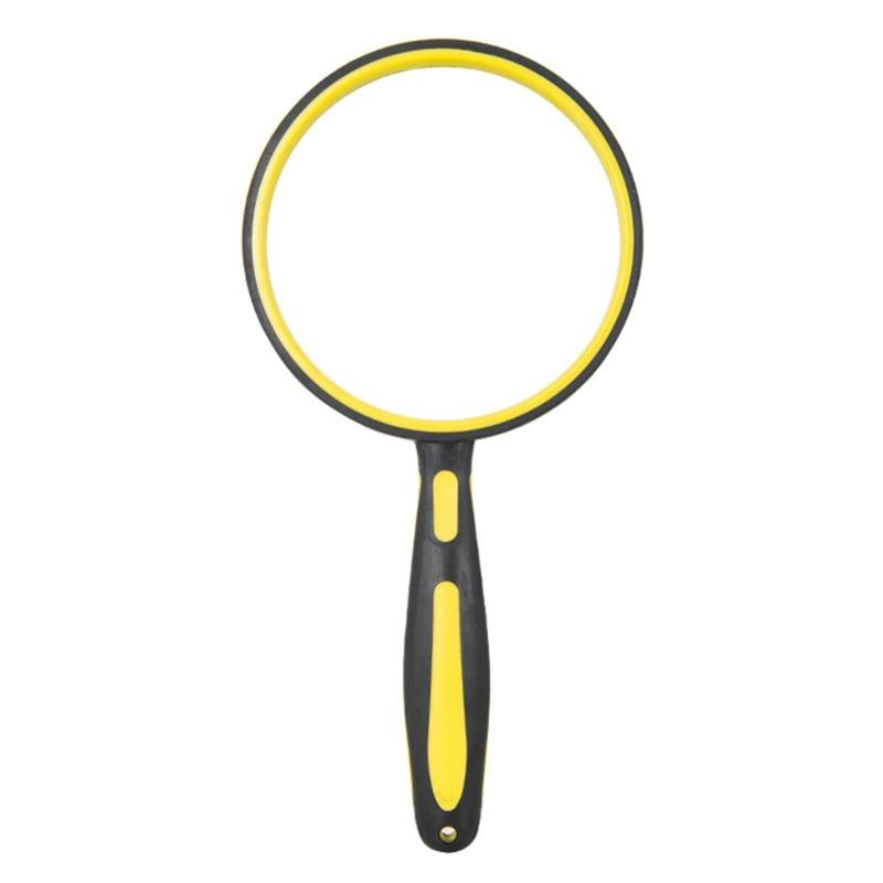 Optical Glass Magnifying Tool with Ergonomic Rubber Handle 5-10X Handheld Magnifier for Enhances Comfort and Usability