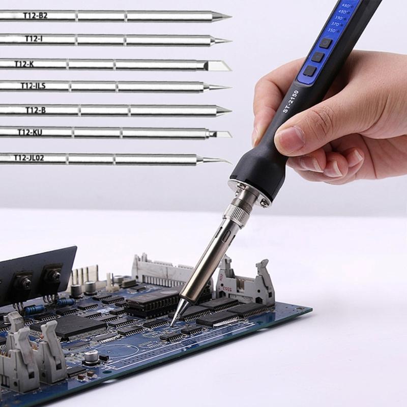 T12 Soldering Iron Tips Welding Tool Replacement for Rework Station Soldering Station Tip Soldering Iron Tip