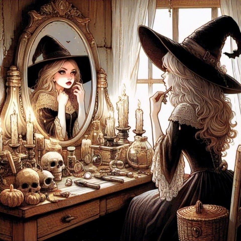 Cartoon Junge Hexe 5D Diamantmalerei Kits Anime Süßes Magisches Mädchen Handgemacht DIY Bohrer Mosaik Stickerei Kreuz