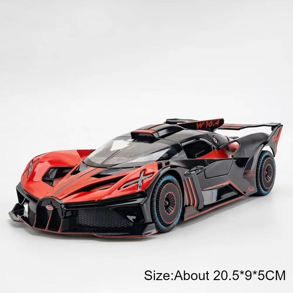 1:24 Schaal Atlantic Bolide Modelauto Speelgoed Simulatie Superauto Modellen Deuren Openen Geluid Licht Pull Back Speelgoed Collectie Kinderen Cadeau