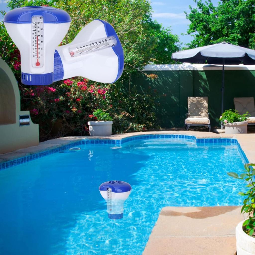 Floating Chlorine Dispenser, Chlorine Tablets, 12.7 cm, Adjustable Chemical Swimmer for Indoor and Outdoor Pools, Whirlpools (1 Piece)