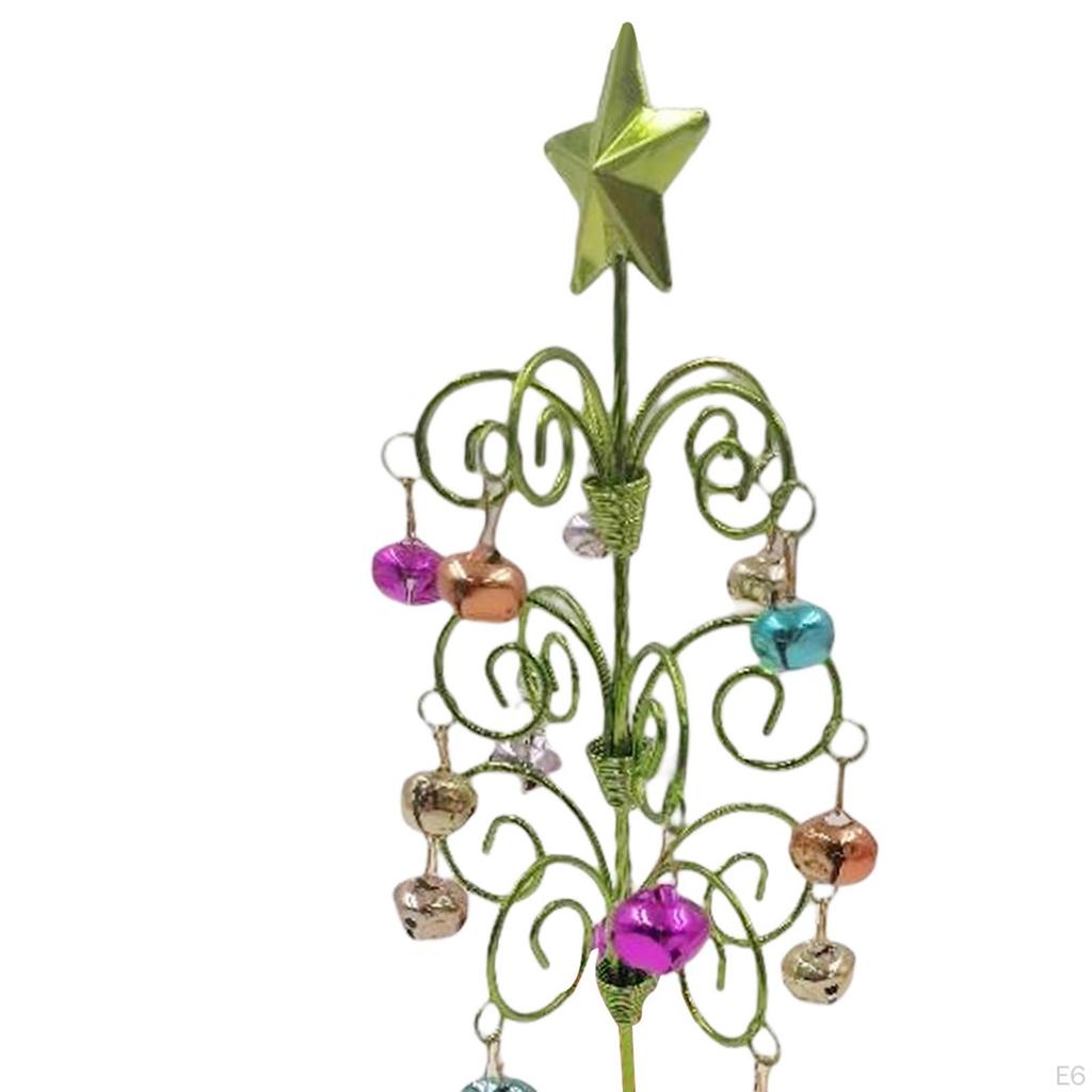 Christmas Tree Desktop Xmas Tree, Crafts Art with Bell Ornament for Table Centerpiece Bedroom Home