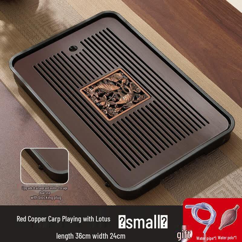 Oval Bamboo Drainage Tea Tray