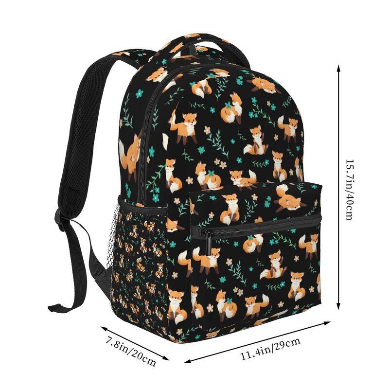Cute Foxes Pattern Kawaii Backpack Unisex Travel Bag Lightweight Casual Daypack Students School Bookbags Laptop Backpack