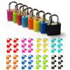 6pcs Baggage Lock with 2 Keys Security Lock Zinc Alloy Plastic Case Drawer Luggage Padlock 23MM for School Dormitory Gym Locker