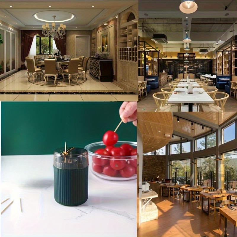 Sleek Hygienic Toothpick Dispenser: Easy Press, Modern Design, Durable, Enhances Kitchen Decor