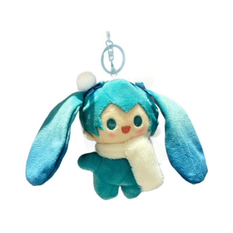 Plush Lovely Hatsune Miku Keychain Doll Soft Pp Cotton Filling Ideal For Accessories Cute