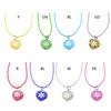 Glitter Sequins Heart Necklace Female Temperament Niche Wax Rope Collarbone Chain Student Adjustable Chain Jewelry