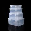 Nail Art Plastic Clear Double Buckle Storage Box Nail Rhinestone Brush Pen Buffer Grinding Files Organizer Container Case