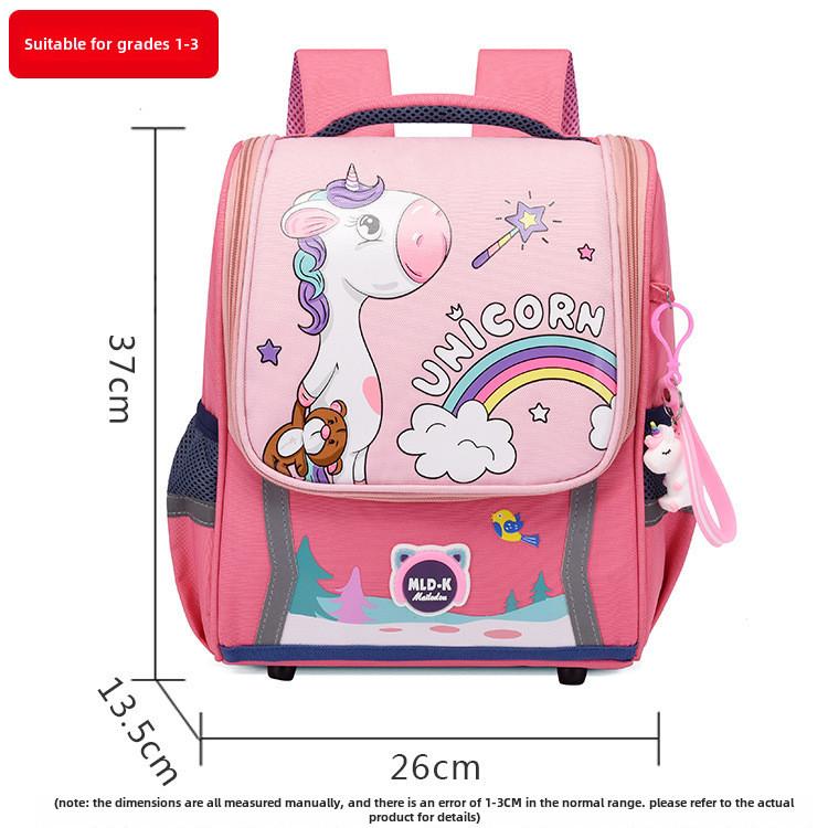 Large Capacity Waterproof Unicorn Cartoon Canvas Backpack For Kids With Breathable Design