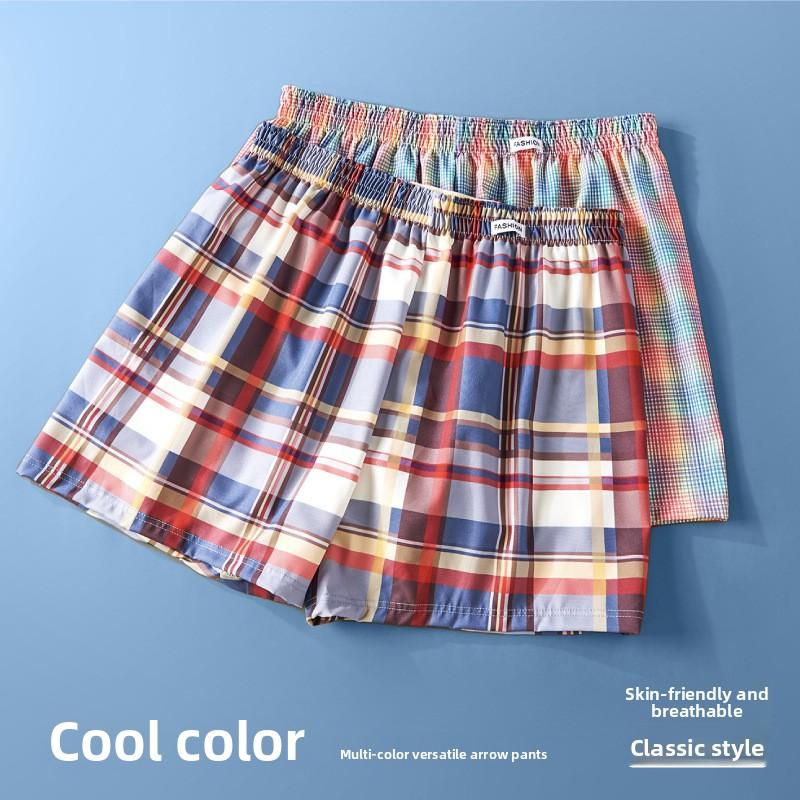Men's Spring and Summer Casual Fashion Plingham Printed Loose Flat Angle Underwear