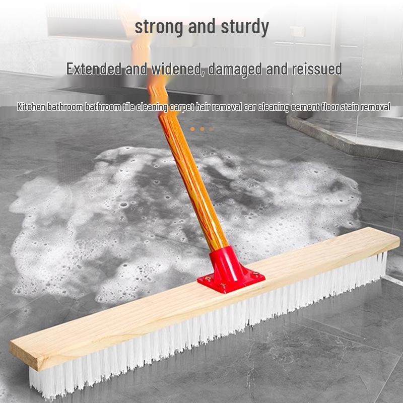 Long Handle Stiff Bristle Floor Brush for Cleaning Pavement and Removing Moss