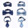 Pet Denim Bow Tie Collar Cat Dog Adjustable Buckle Closure Neck Ring Strap Scarf