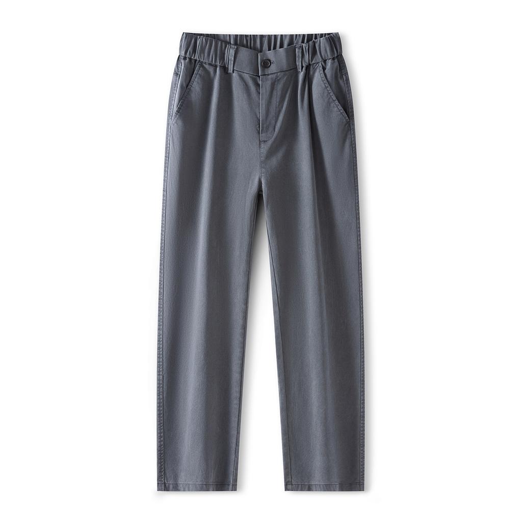 Summer Thin Lyocell Tencel Cool Breathable Casual Pants Men's Trendy Brand Fashion Loose Wide-leg Straight Trousers