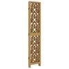 5 Piece Room Divider In Brown Solid Paulownia Wood