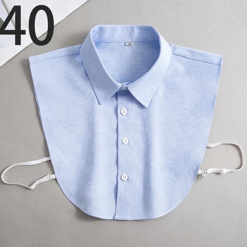 Oxford Textile Cotton Fake Collar for Men Unisex Versatile Spring Summer Fashion Business Collar Inside Office Work Fake Shirt