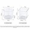 Fashion Round/Square Clear Nursery Pots Transparent with Drainage Holes Planting Pot Flowerpot