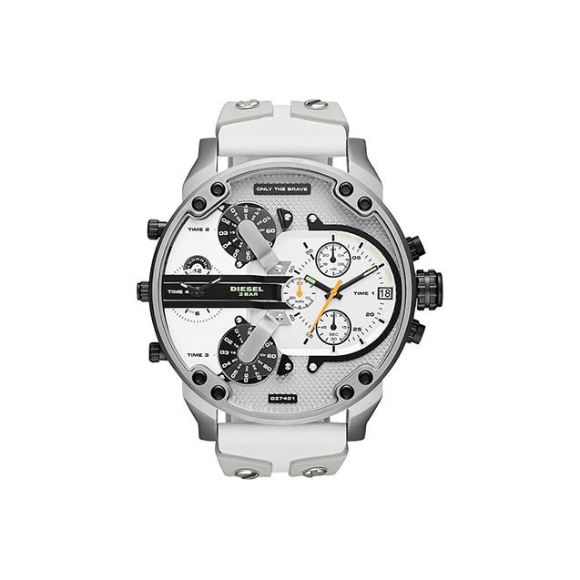 Diesel Armor Series Eye Of Serenity Watch Quartz Movement Resin Strap White Dial Large Dial Men watches DZ7401 White