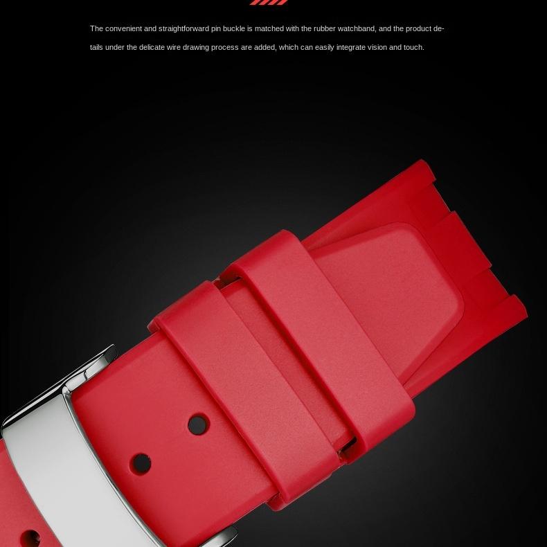 SVJ Ceas de cuarț cu roți de mașină pentru bărbați, tridimensional, scobit RS7, rotativ