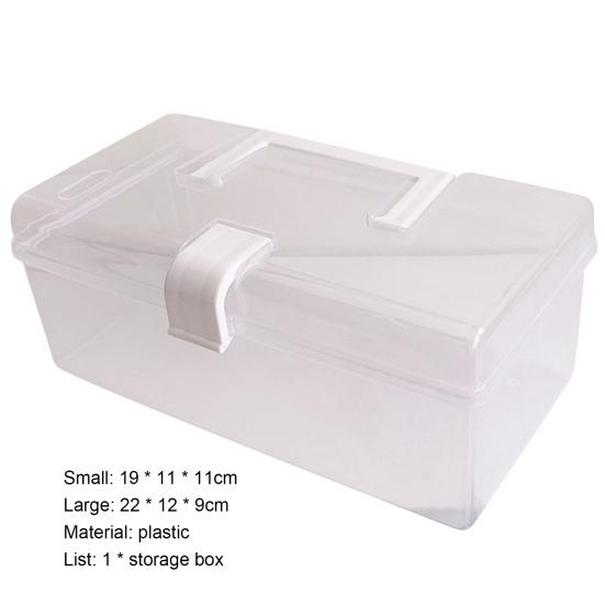 Storage Box Dust-proof Visible Plastic Large Capacity Face Cover Container for Dorm