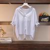 Trendy 2026 Plus Size Women's Summer Outfit: Stylish Shirt & High-Waisted Shorts Three-Piece Set