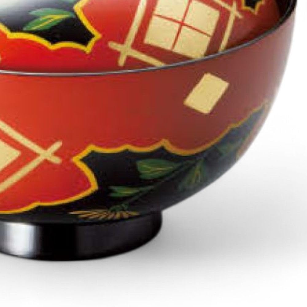 Lacquerware with Genuine Made in Japan J-kitchens Bowl, Wooden, Hand-painted, Lacquer, PID-526639,