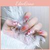Ice Flower Fairy Handmade Uv Gel Nail Art Cat Eye French Blush Hand-painted Flower Nail Art Wholesale