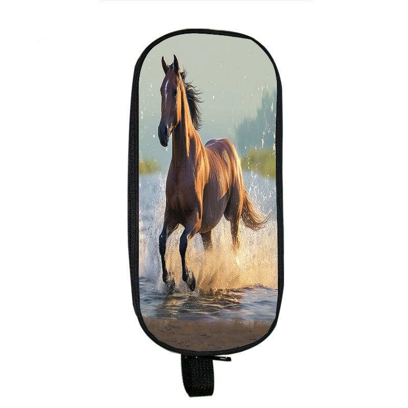 Capybara Cat Dog Pencil Cases Horse Tiger Panda Pencil Bag Wolf Pouch Holder Box for Girls Office Student Stationery Organizer School Supplies