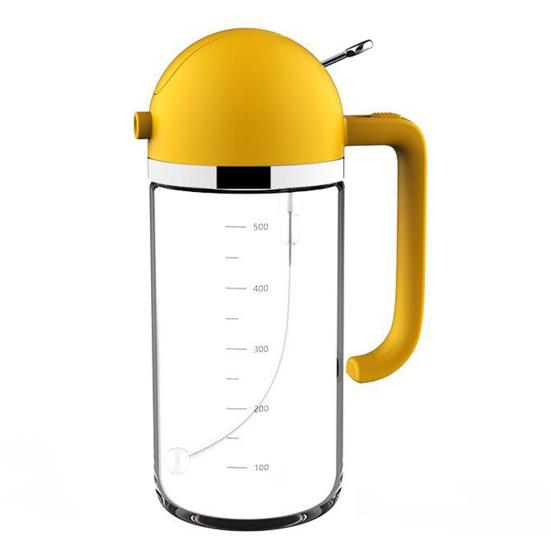 Yousheng 500ml Oil Sprayer Anti-clogging 2-in-1 Glass Clear Scale Vinegar Dispenser for Barbecue