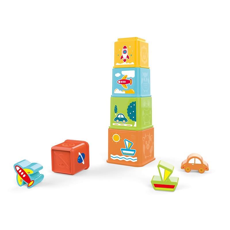 Early Childhood Educational Ring Toss and Stacking Cups Toy Set