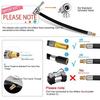 Bike Pump Extension Tube Bike Pump Valve Adapter Portable Storage Reinforced Nylon Wrapped Rubber Hose Flexible Extension Tube