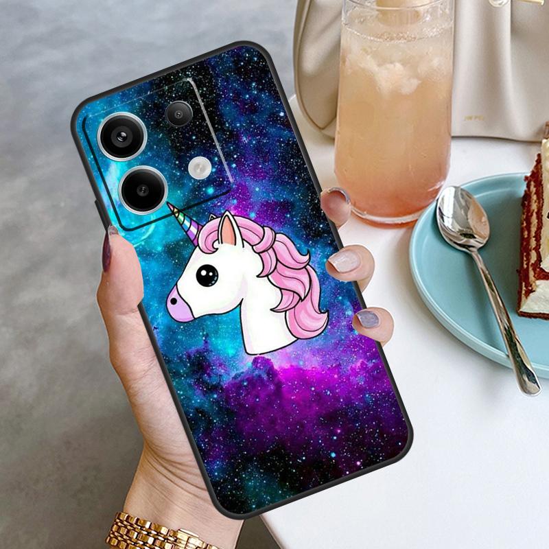 Cute Rainbow Unicorn Case For Xiaomi Redmi Note 13 8 9 10 11 12 Pro 12S 11S 10S 9S Redmi 13C 9C 10C 12C Cover