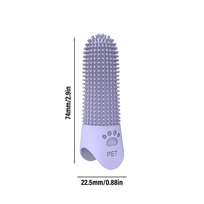 Cepillo de Dientes para Perros de Silicona Suave Cepillo de Dedo 360° para Perros Gatos Cepillo de Dedo Duradero para Mascotas Herramienta de Limpieza Dental para Todas las Razas