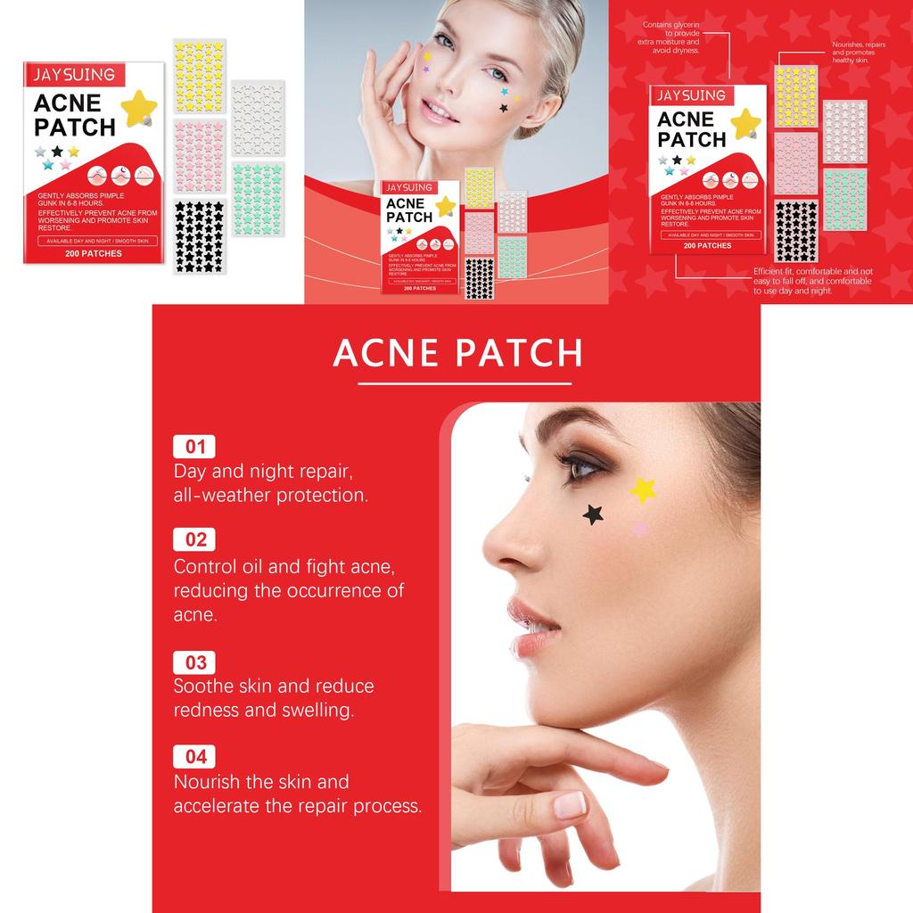 Jaysuing Acne Patches For Effective Spot Treatment And Invisible Skin Care 200 Patches