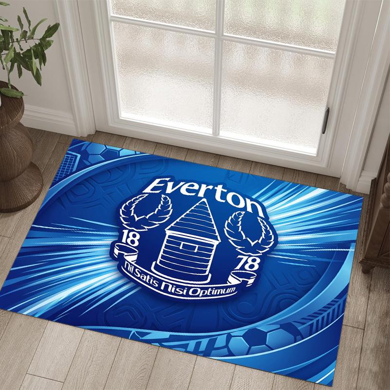 Everton Football Design Crystal Velvet Carpet Cozy Non?Slip Printed Rug For Bedroom Living Room Entrance