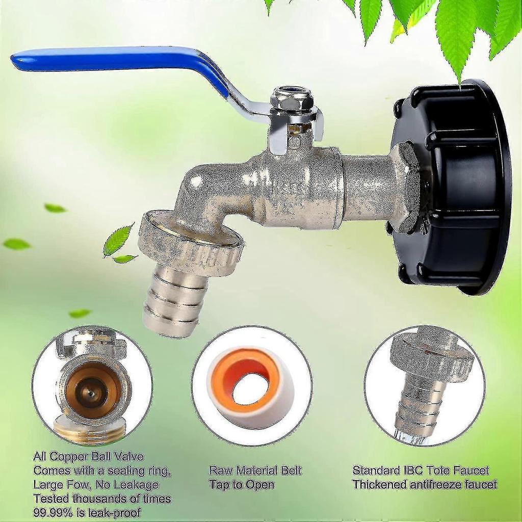 Ibc Container Accessories 3/4 Inch Brass Ibc Tank Ibc Tank Adapter Valve For S60 X 6 Water Tank Ibc - Pengj