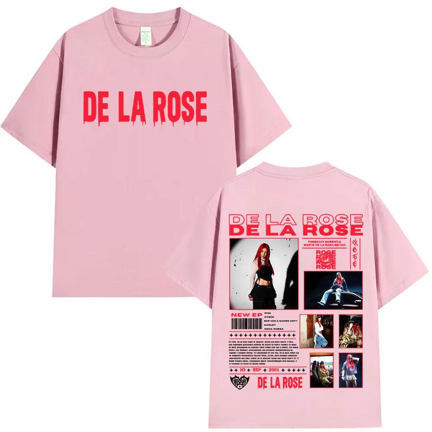 Singer De La Rose Album Graphic Print Tshirt Mens Clothes Humor High Quality Oversized Tshirt Hip Hop Casual Summer Y2K T Shirt