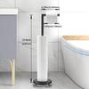 Freestanding Toilet Paper Holder With Storage Heavy Base Stainless Steel Stand Black/Nickel/Gold/Chrome Modern