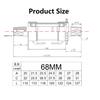 Bottom Bracket BB BC68 Square Type MTB/City/Road 110mm-127mm (68mm122mm)