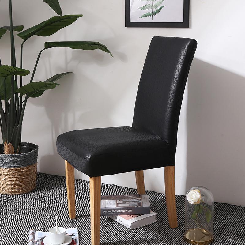 1/2/4/6 ks Vodotěsný PU potah na jídelní židli Jednobarevné ochranné potahy na natahovací židle pro ochablý obývací pokoj