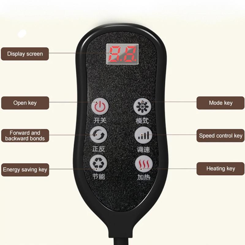 Extra Large Electric Foot Massage Hot Compress Relief Muscle Fatigue Shiatsu Roller Care Foot Machine Promotes Blood Circulation