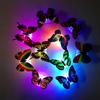 4X 3D Colorful Changing Butterfly Night Light Changing Lamp with Sticker for Home Wedding Party Wall Ambient Lighting Decorative
